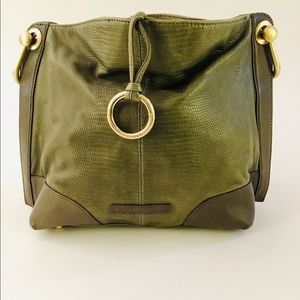 Croc Green Leather Handbag